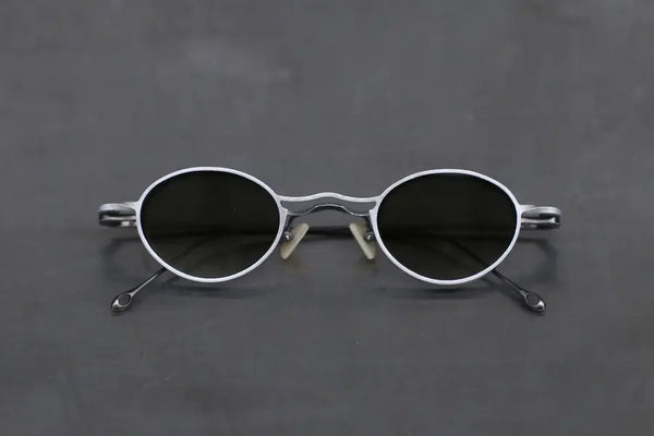 Rigards β titanium + magnesium aluminum alloy detachable handmade glasses RG1010ZC series collection RG-RG1010ZC-GTYTML retro titanium silver frame transparent green lens